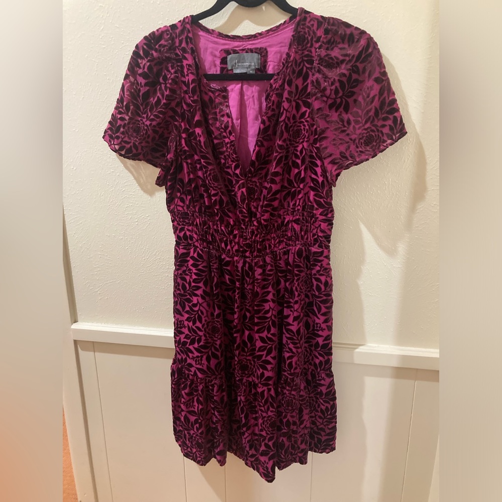 Anthropologie Somerset Velvet Mini Dress